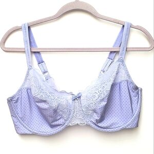 Bali Lavender Lace Micro Dots Bra Size 38DD